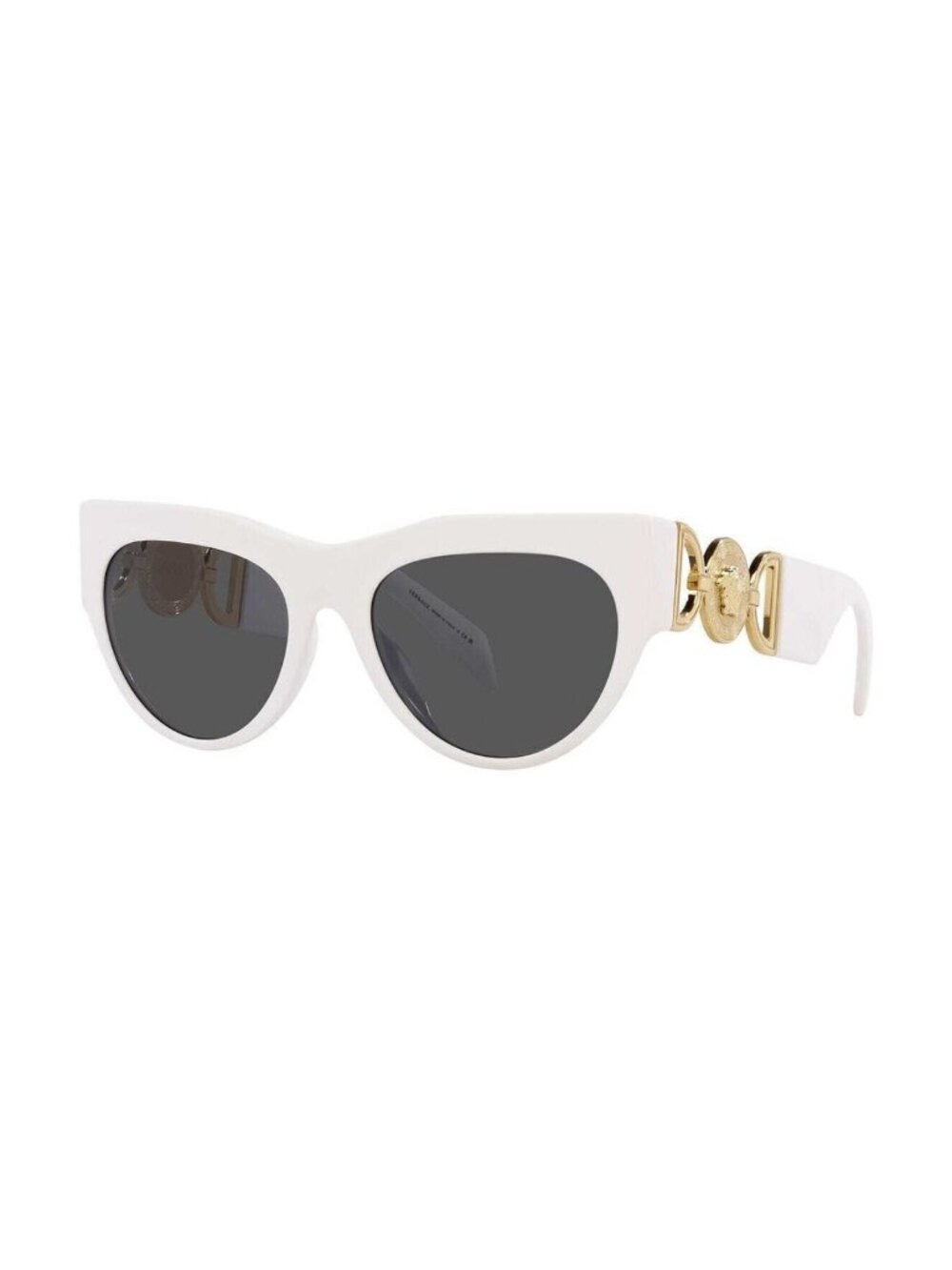 VERSACE VE 4440U 314/87 Sunglasses White Frame Dark Grey Lenses 56mm
